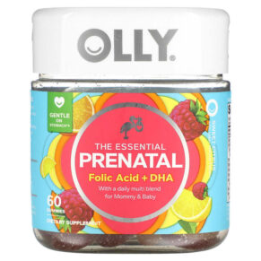 Thực phẩm chức năng OLLY The Essential Prenatal Folic Acid + DHA 60 Gummies 858158005046