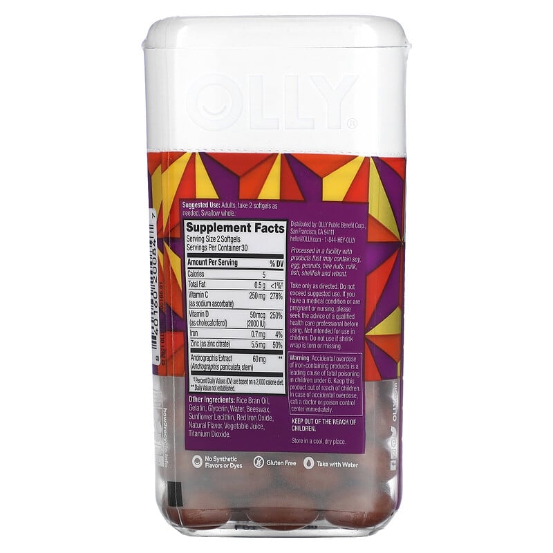 OLLY Ultra Immunity Multi-Benefit Blend 60 Softgels 2 Thực phẩm bổ sung OLLY Ultra Immunity Multi-Benefit Blend 60 Softgels 840160200847