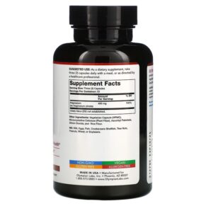 Thực phẩm bổ sung Olympian Labs Magnesium Citrate 133 mg 100 Vegetarian Capsules 710013003966
