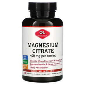 Thực phẩm chức năng Olympian Labs Magnesium Citrate 133 mg 100 Vegetarian Capsules 710013003966