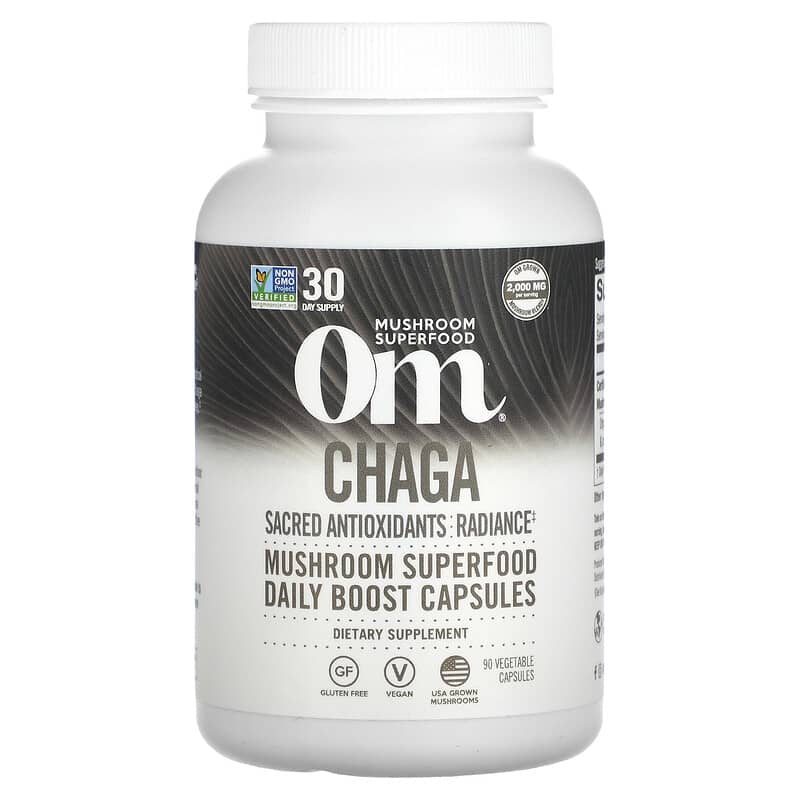 Om Mushrooms Chaga 667 mg 90 Vegetable Capsules 8 Thực phẩm chức năng Om Mushrooms Chaga 667 mg 90 Vegetable Capsules 856210008226