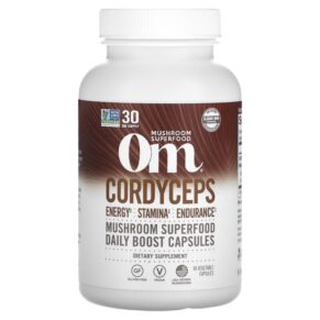 Thực phẩm chức năng Om Mushrooms Cordyceps 90 Vegetable Capsules 856210008219