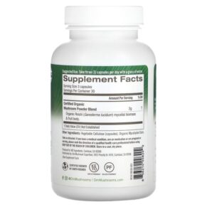Om Mushrooms Reishi 2.000 mg 90 Vegetable Capsules 3 Thực phẩm bổ sung Om Mushrooms Reishi 2.000 mg 90 Vegetable Capsules 856210008202