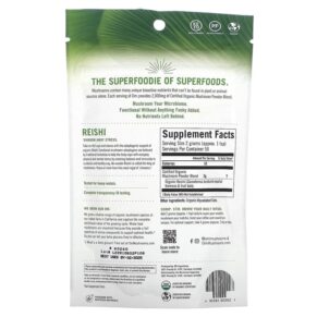 Om Mushrooms Reishi Certified Organic Mushroom Powder 3.5 oz (100 g) 3 Thực phẩm bổ sung Om Mushrooms Reishi Certified Organic Mushroom Powder 3.5 oz (100 g) 892392002027