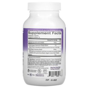 Thực phẩm bổ sung Om Mushrooms Sleep Powered by Reishi with GABA L-Theanine & Melatonin 90 Vegetable Capsules 850011996003