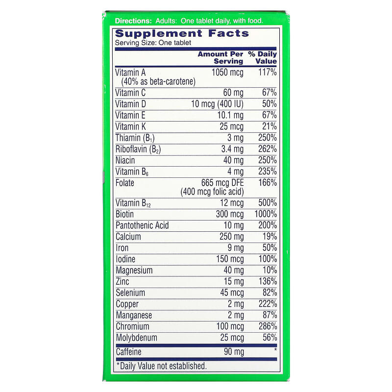 One-A-Day Energy Multivitamin/ Multimineral Supplement 50 Tablets 2 Thực phẩm bổ sung One-A-Day Energy Multivitamin/ Multimineral Supplement 50 Tablets 016500587002