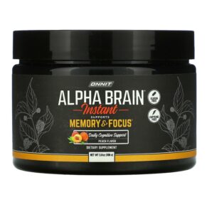 Thực phẩm chức năng Onnit Alpha Brain Instant Memory & Focus Peach 3.8 oz (108 g) 819444015156