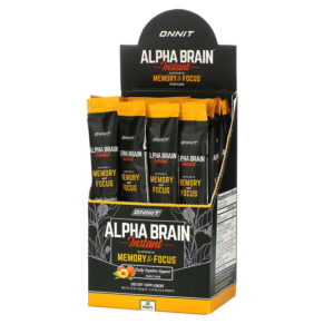 Thực phẩm chức năng Onnit Alpha Brain Instant Memory & Focus Peach 30 Packets 0.13 oz (3.6 g) Each 819444014364