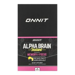 Thực phẩm chức năng Onnit AlphaBRAIN Instant Memory & Focus Blackberry Lemonade Flavor 30 Packets 0.14 oz (3.9 g) Each 819444016504