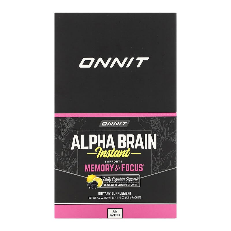Onnit AlphaBRAIN Instant Memory & Focus Blackberry Lemonade Flavor 30 Packets 0.14 oz (3.9 g) Each 8 Thực phẩm chức năng Onnit AlphaBRAIN Instant Memory & Focus Blackberry Lemonade Flavor 30 Packets 0.14 oz (3.9 g) Each 819444016504