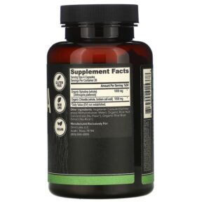 Thực phẩm bổ sung Onnit Spirulina + Chlorella 80 Capsules 819444015378