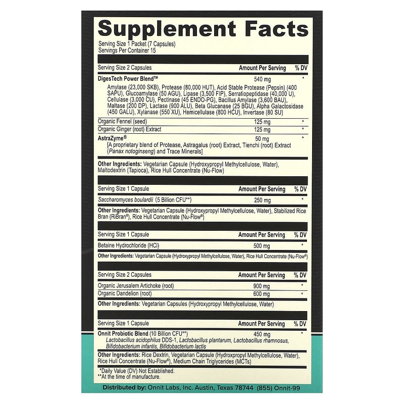 Onnit Total Gut Health Supplement Packets 15 Packets 2 Thực phẩm bổ sung Onnit Total Gut Health Supplement Packets 15 Packets 819444014418