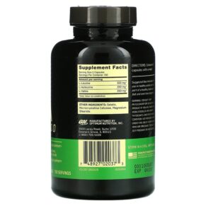 Thực phẩm bổ sung Optimum Nutrition BCAA 1000 500 mg 200 Capsules 748927020373