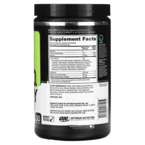 Thực phẩm bổ sung Optimum Nutrition ESSENTIAL AMIN.O. ENERGY Green Apple 9.5 oz (270 g) 748927051704