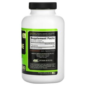 Thực phẩm bổ sung Optimum Nutrition Glutamine 500 mg 240 Capsules 748927022834