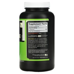 Thực phẩm bổ sung Optimum Nutrition Glutamine Powder Unflavored 10.6 oz (300 g) 748927022810