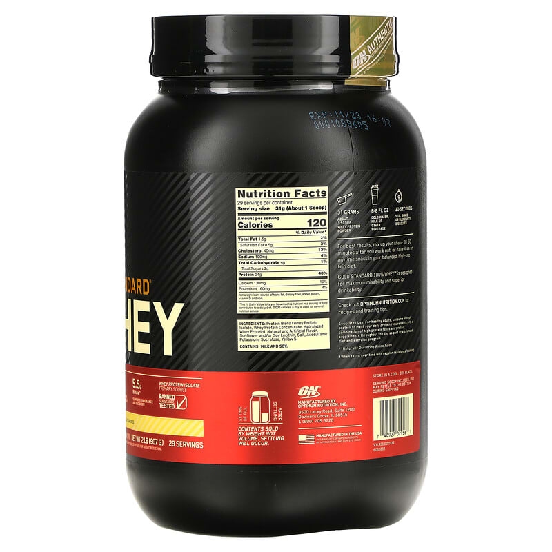 Optimum Nutrition Gold Standard 100% Whey Banana Cream 2 lb (907 g) 2 Thực phẩm bổ sung Optimum Nutrition Gold Standard 100% Whey Banana Cream 2 lb (907 g) 748927029567