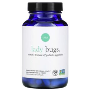 Thực phẩm chức năng Ora Lady Bugs Women's Probiotic & Prebiotic Supplement 60 Capsules 856720007559