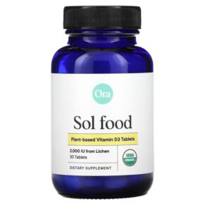 Thực phẩm chức năng Ora Sol Food Plant-Based Vitamin D3 2.000 IU 30 Tablets 856720007092