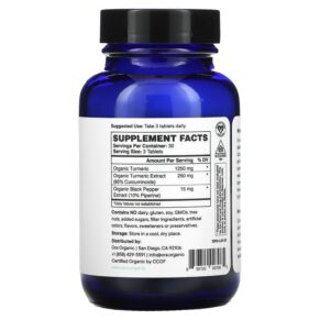 Thực phẩm bổ sung Ora You're Golden Organic Turmeric Curcumin 500 mg 90 Tablets 856720007085