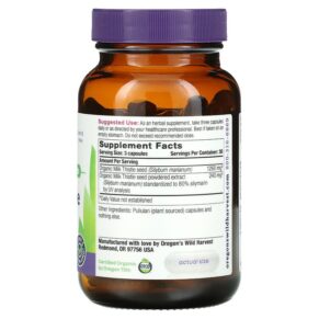 Thực phẩm bổ sung Oregons Wild Harvest Milk Thistle 90 Vegan Capsules 706195000190