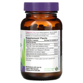 Thực phẩm bổ sung Oregons Wild Harvest Milk Thistle Dandelion 90 Vegan Capsules 706195000855