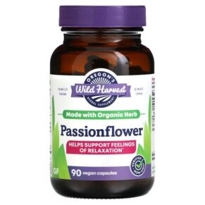 Thực phẩm chức năng Oregons Wild Harvest Passionflower 90 Gelatin Capsules 706195004501