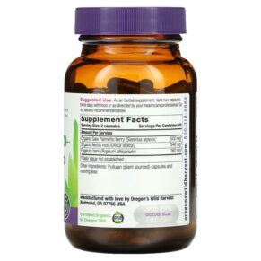 Thực phẩm bổ sung Oregons Wild Harvest Saw Palmetto Pygeum 90 Vegan Capsules 706195000183