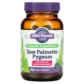 Thực phẩm chức năng Oregons Wild Harvest Saw Palmetto Pygeum 90 Vegan Capsules 706195000183
