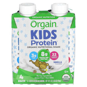 Thực phẩm chức năng Orgain Kids Protein Organic Nutritional Shake Vanilla 4 Pack 8.25 fl oz (244 ml) Each 851770003094