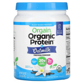 Thực phẩm chức năng Orgain Organic Protein Powder + Oatmilk Plant Based Vanilla Bean 1.05 lb (479 g) 851770007795