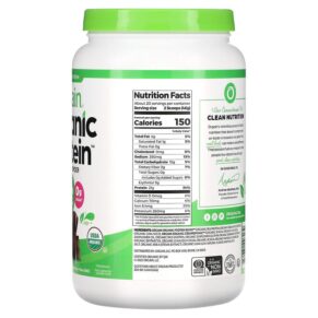 Thực phẩm bổ sung Orgain Organic Protein Powder Plant Based Creamy Chocolate Fudge 2.03 lbs (920 g) 851770003179