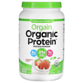 Thực phẩm chức năng Orgain Organic Protein Powder Plant Based Strawberries 'N Cream 32.4 oz (920 g) 851770007825