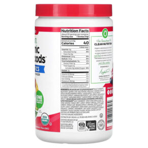 Thực phẩm bổ sung Orgain Organic Superfoods + Probiotics Super Nutrition Powder Berry 9.9 oz (280 g) 851770003964