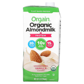 Thực phẩm chức năng Orgain Plant-Based Organic Almondmilk + Protein Unsweetened Vanilla 32 fl oz (946 ml) 851770003643
