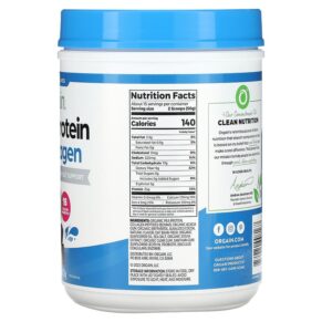 Thực phẩm bổ sung Orgain Plant Protein Plus Collagen Creamy Chocolate Fudge 1.6 lb (726 g) 851770008167