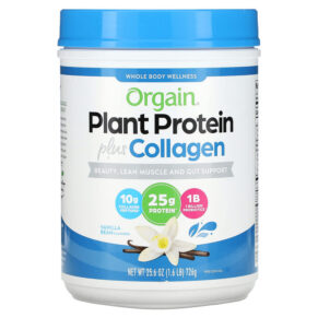 Thực phẩm chức năng Orgain Plant Protein Plus Collagen Vanilla Bean 1.6 lb (726 g) 851770008174