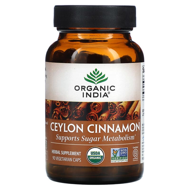 Organic India Ceylon Cinnamon 90 Vegetarian Caps 8 Thực phẩm chức năng Organic India Ceylon Cinnamon 90 Vegetarian Caps 801541512584