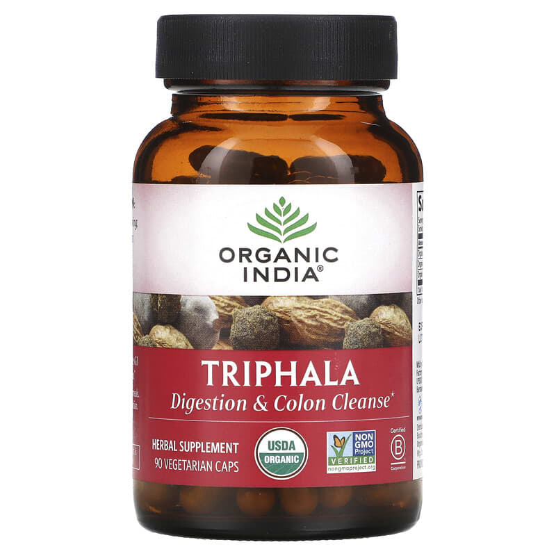 Organic India Triphala 90 Vegetarian Caps 8 Thực phẩm chức năng Organic India Triphala 90 Vegetarian Caps 851469000175