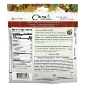 Thực phẩm bổ sung Organic Traditions Camu Camu Berry Powder 3.5 oz (100 g) 627733003193