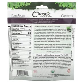 Thực phẩm bổ sung Organic Traditions Chlorella Powder 5.3 oz (150 g) 627733012119