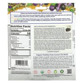 Thực phẩm bổ sung Organic Traditions Maca For Men With Probiotics 5.3 oz (150 g) 627733002745