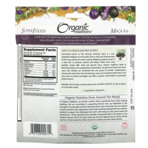 Organic Traditions Maca X-6 Black and Red-Purple 5.3 oz (150 g) 3 Thực phẩm bổ sung Organic Traditions Maca X-6 Black and Red-Purple 5.3 oz (150 g) 627733002714