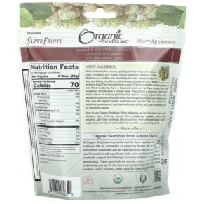 Thực phẩm bổ sung Organic Traditions White Mulberries 8 oz (227 g) 627733003230