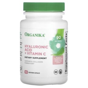 Thực phẩm chức năng Organika Hyaluronic Acid + Vitamin C 90 Vegetarian Capsules 620365250591