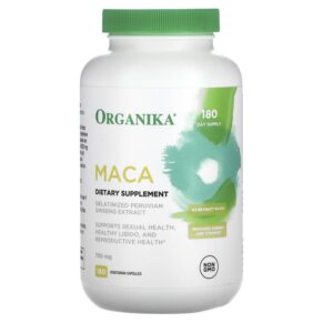 Thực phẩm chức năng Organika MACA 750 mg 180 Vegetarian Capsules 620365250607