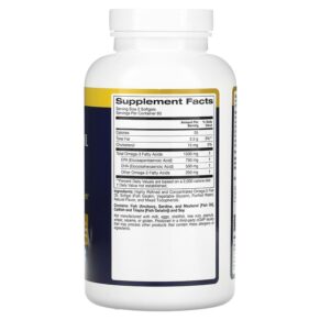 Thực phẩm bổ sung Oslomega Norwegian Omega-3 Fish Oil 750 mg EPA 500 mg DHA Natural Lemon Flavor 180 Fish Gelatin Softgels 898220013944