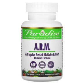 Thực phẩm chức năng Paradise Herbs A.R.M. Astragalus Reishi Maitake Extract 60 Vegetarian Capsules 601944777166