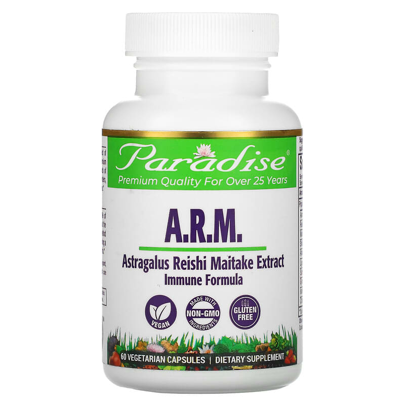 Paradise Herbs A.R.M. Astragalus Reishi Maitake Extract 60 Vegetarian Capsules 8 Thực phẩm chức năng Paradise Herbs A.R.M. Astragalus Reishi Maitake Extract 60 Vegetarian Capsules 601944777166