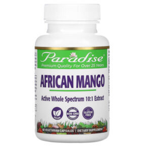 Thực phẩm chức năng Paradise Herbs African Mango 60 Vegetarian Capsules 601944778415